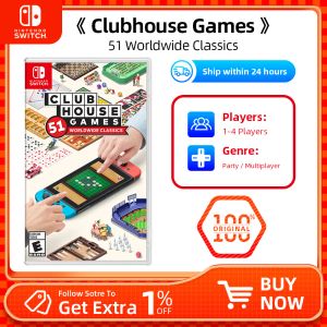 Сделки Clubhouse Games: 51 Worldwide Classics Nintendo Switch Game Deals для Nintendo Switch Oled Lite Switch Card