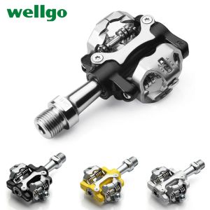 Lights Wellgo W01 MTB Touring Bike Bicycle Clipless Light Pedals 9/16 