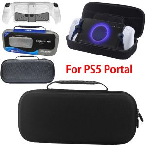 Taschen Harttransporter Gehäuse Anti -Scratch -Hard -Shell -Hülle Eva mit Mesh -Taschen -Tragetasche für das PS5 -Portal für PlayStation Portal