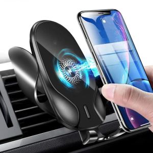 Ladegeräte 15W schneller Autohandyhalter drahtlose Ladung für iPhone 14 Pro Max Samsung Xiaomi Carregador Por Inducao Fahrzeugladegerät