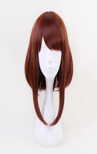 Andra evenemangsfest levererar min hjälte Academia Ochaco Uraraka Ochako Brown Short Wig Cosplay Costume Boku Inget värmebeständigt hår WI7091931