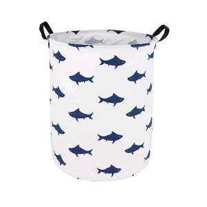 Baskets New shark foldable Waterproof Laundry Hamper Clothes Storage Baskets Home decoration storage barrel kids toy organizer Bucket