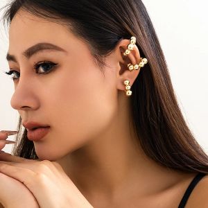 Earrings Small Ball Ear Clip without Pins Earrings for Women Trendy Statement Single Earring Accessories 2023 Fashion Jewelry Female Gift