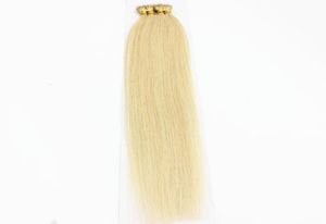 100 miçangas indetectáveis mais leves loiro 1gstrand 60 Extensões de cabelo de cabelos virgens de cabelo humano virgem brasileiro