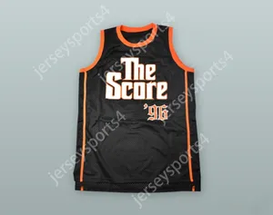 Anpassad valfri namnnummer Mens Youth/Kids Fugees 96 Score Black Basketball Jersey Top Stitched S-6XL