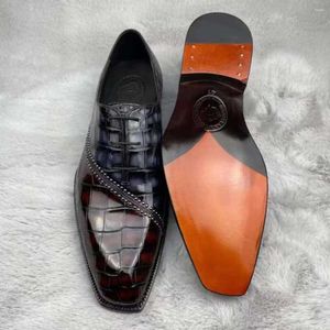 wrDress Shoes Chuewe Arrival weMale Men Fweormal Crweocodile Belly Jion Together Cowelor Edges 4P6P