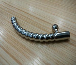 Steel Devices Male Metal Solid Urinary Plug Urethral Sounds Penis Catheters Beaded Prince Wand Fetish Sex Toy7012851