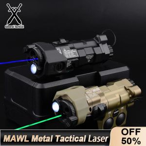 SCOPES NYA UPGRADED MAWLC1 TACTICAL AIRSOFT All Metal CNC LED AIMING MAWL RED DOT GRÖN BLÅ JATT Vapen Lights IR Laser