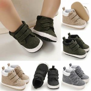 Botas para criança menino menino sapatos de garotas Primeiro Walker High Top Sneakers Fashion Boy Girl no tornozelo sem deslizamento 0-18MONTH