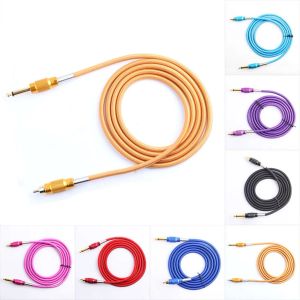 Maskin Multicolor 1,8 m nylon flätad tatueringsmaskin Klippsladd RCA CABLE TATTOO GUN Mjuk koppartråd Tatuering Kraftförsörjningsverktygstillbehör