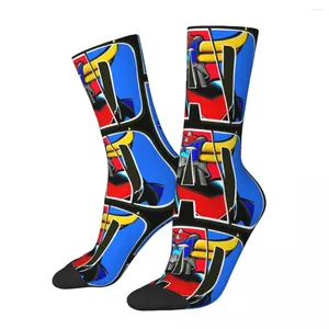 Men's Socks Vintage DAD UFO Robot Goldrake Unisex Hip Hop Pattern Printed Funny Crew Sock Gift