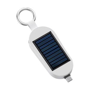 Chargers Solar Charger Pocket Solar Power Bank 3000mAh With Keychain Wireles Watch Charging Bank Portable External Battery Pack For Phone