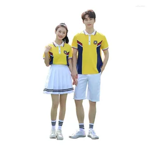 Kläderuppsättningar C115 Summer Junior High School Students Uniform Casuating Graduating Class Student Sports Day Group Manufacturer Wholesale