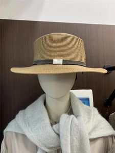 Basker B C Women's Hat Summer Bead Chain floided Straw Fashion Cap