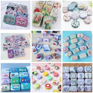 Bins Mini Tin Boxes 12 Pcs Small Metal Storage Case Collectables Tin Boxes Portable Packing Box Candy Jewelry Container Origanizer