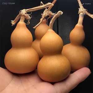 Dekorativa figurer 4st Gourd Natural Feng Shui Chinese Ornament Crafts Wealth Luck Statue Good Calabash HU LU DECORATION Figurine Decor