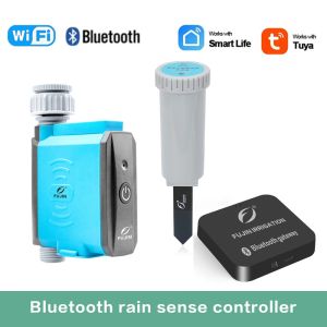 Control Tuya WIFI Watering Timer With Soil Temperature Humidity Sensor Automatic Irrigation Controller Garden Smart Watering System
