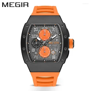 Нарученные часы Quartz Watch Men Men Fashion Sport Sport Начатки в хронографе Auto Date Водонепроницаемые часы