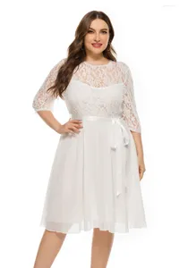 Plus Size Dresses Fashional Lace Chiffon Party Evening Formal For Women