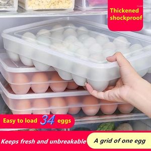 Storage Bottles Grid Egg Box Clear Eggs Tray Fresh Keeping Case Holder Refrigerator Organizer Boxes Kitchen Food Container