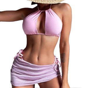 Bikini Designer di lusso Bikini Tre pezzi Set New Sexy Lace Up Swimsuit Women's Dureble Bikini in Europa e America