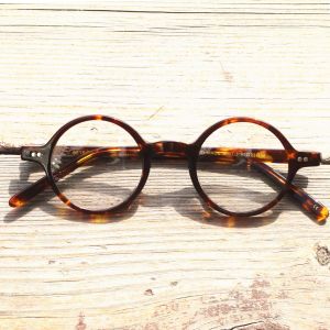 Linser Betsion Hand Made Vintage 40 42 44 Round Acetate Tortoise Men Eyeglass Frames Full Rim Women Myopia Recept Gelglas