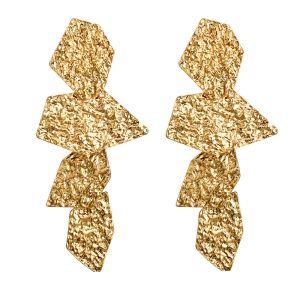 Ohrringe Za Goldsilver Farbmetallclip auf Ohrringen No durchbohrt 2019 Frauen Party Statement Schmuckohrclips Accessoires Großhandel Großhandel