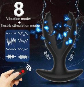 Anal Toys Electric for Men Mulheres Massagador Plug Plug Dildo Vibrador Abertura remota sem fio Buplug Dilator226H1984321