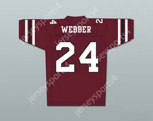 Anpassat valfritt namn nummer herr ungdom/barn Brian White Jamal Webber 24 Boston Rebels Home Football Jersey inkluderar League Patch Top Stitched S-6XL