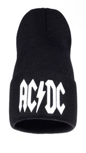 Män kvinnor vinter varm beanie hatt rock ac/dc rock band varm vinter mjuk stickad mössa hatt mössa för vuxna män kvinnor7903583