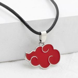 Halsketten 1PCS Japanische Anime Cosplay Akatsuki Organisation Rot Cloud Zeichen Metall Unisex Anhänger trendy Schmuck Frauen Männer Halskette