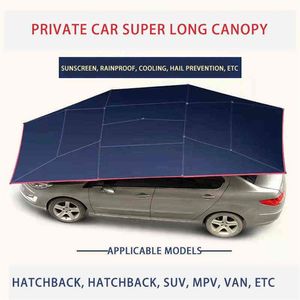 Car Sunshade Roof Sunscreen Heat Insulation Hail Proof Leaves Outdoor Parking Sunshade Mobile Garage Automatic Car Umbrella Fold H220425 262j