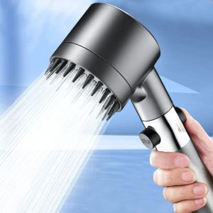 Purifiers New 3 Modes Shower Head High Pressure Showerhead OneKey Stop Water Massage Shower Head With Filter Element Bathroom Accessories