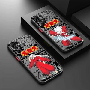 Pararbi del cellulare inuyasha anime per Samsung S24 S23 S22 S21 S20 S10 Fe Nota 20 10 Ultra Lite Plus Glassato Telefono traslucido Y240423