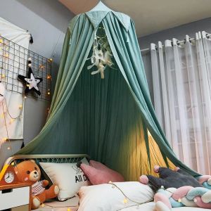 sets Baby Mosquito Net for Crib Hung Dome Bedding Baby Bed Canopy Tent with Tassels Bed Curtain Shading Cloth Girls Princess Tent