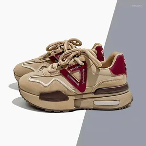 Scarpe casual sneakers autunno femminile e tacchi alti con lacci primaverili peluche versatili vulcanizza Tenis femminino