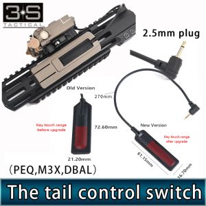 Lampor Taktisk ficklampa tryckplatta airsoft facklor Svansstyrning Peq Dbal M3x Scout Lights Accessories Dbal A2 PEQ15 Switch