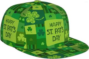 Ball Caps Green St. Patrick's Day Flat Bill Hat Hat Unisex Snapback Baseball Cap Basebal Hip Hop Visor Blank Regolable