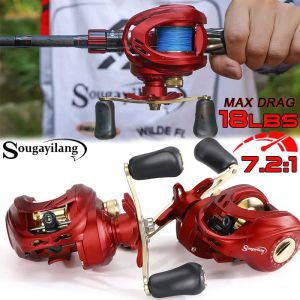 Accessories Sougayilang Casting Fishing Reel 7.2:1 High Speed Gear Ratio Baitcasting Reel Max Drag 10kg with Aluminum Spool for Bass Fishing