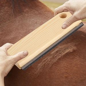 Tillbehör ryttare hästar trä groomer borste skrapa husdjur hårborttagningsverktyg inga skadade hundar katter och hästar