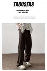 Herrenhosen drapierte Straight Herren Modegeschäft Korean locker lässiger weiße schwarze graue Weitbein-Hose Blazer-Anzug