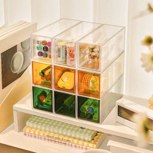 Bins Desktop Storage Box Hand Ledger Cosmetics Cabinet Dormitory Desk Drawer Type Lipstick Holder Student Stationy