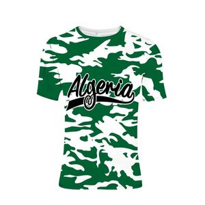 ALGERIA t shirt custom name number gyms algerie ports DZA country t-shirt arab nation flag male print text DZ po clothes205A