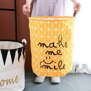 Korgar fällbar tvätt Förvaringskorg Kläder Förvaringsväska Dirty Tvätt Basket Kids Toys Organizer Hushållens diverse förvaring
