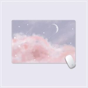 Restos paisagem mouse pad small criativo estilo simples estilo fofo menina casa mesa de mesa de mesa de casas de decoração para meninas adolescentes para quarto