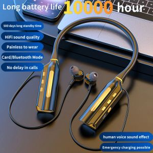 Fones de ouvido 10000mAh 10000hours Playback Wireless Bluetooth Earlesphones Sports Magnetic Running Headset Band Band Sport Earbuds Redução de ruído