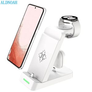 Ladegeräte 3 in 1 schnelles drahtloses Ladegerät 18W für Samsung S23 S22 Z Flip4 Fold4 Typec Ladungsport Galaxy Buds Uhr 5 4 3 Ladestation