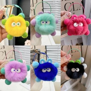 Cartoon Cute Otter Rabbit Hair Car Keychain, School Bag Hanging Accessories, Plush Creative Doll , Car Hanging Accessories