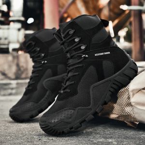 Calzature impermeabili per militari stivali tattici sneakers mimetico sneakers militare vera pelle di cuoio da caccia per uomo scarpa da escursionismo per uomo