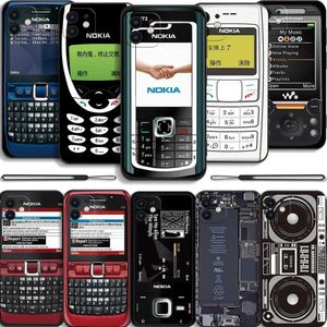 Bumpers celulares capa de telefone de fita de fita vintage para iPhone 15 14 13 12 11 Pro mini x xr xs max se20 6s 6 8 7 Plus Casos de silicone Y240423